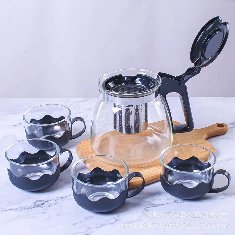 Multiple Heat Resistant Glass Teapot coffee pot With 304 Stainless Steel Infuser And Lid infusion tea pots