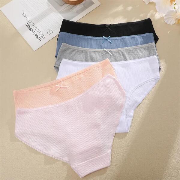 Hot Sell cute young girl Ladies Cotton Panties 6Pcs Set