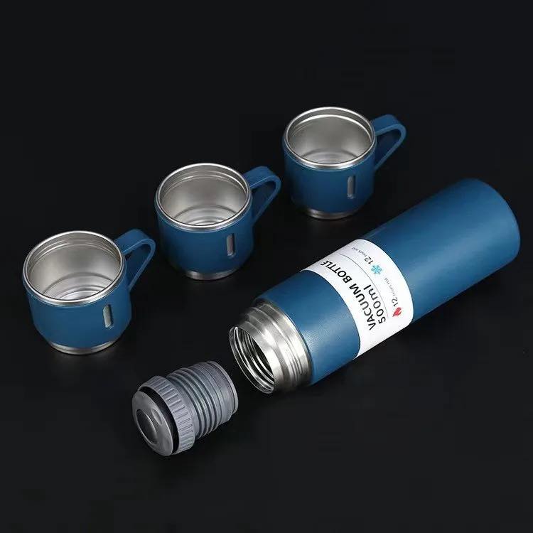 Double Wall Stainless Steel Vacuum Thermos Tumbler Portable Travel Mug Water Tea Infuser Bottle 500ml Hot and Cold