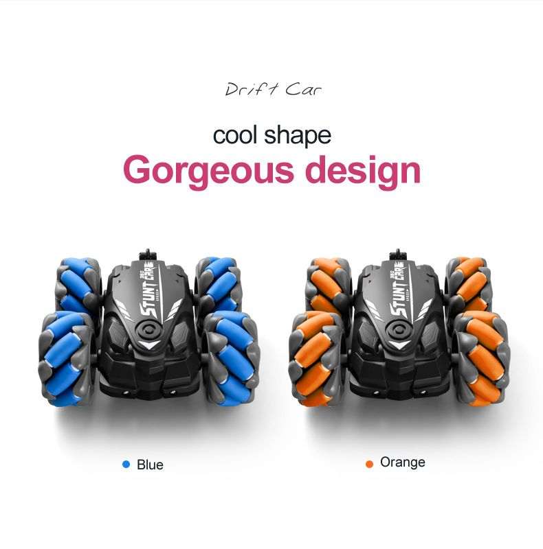 4WD RC Car With Gradient Light 2.4G Radio Remote Control Stunt Climbing Double-sided Flip Driving Car Electronic Toy