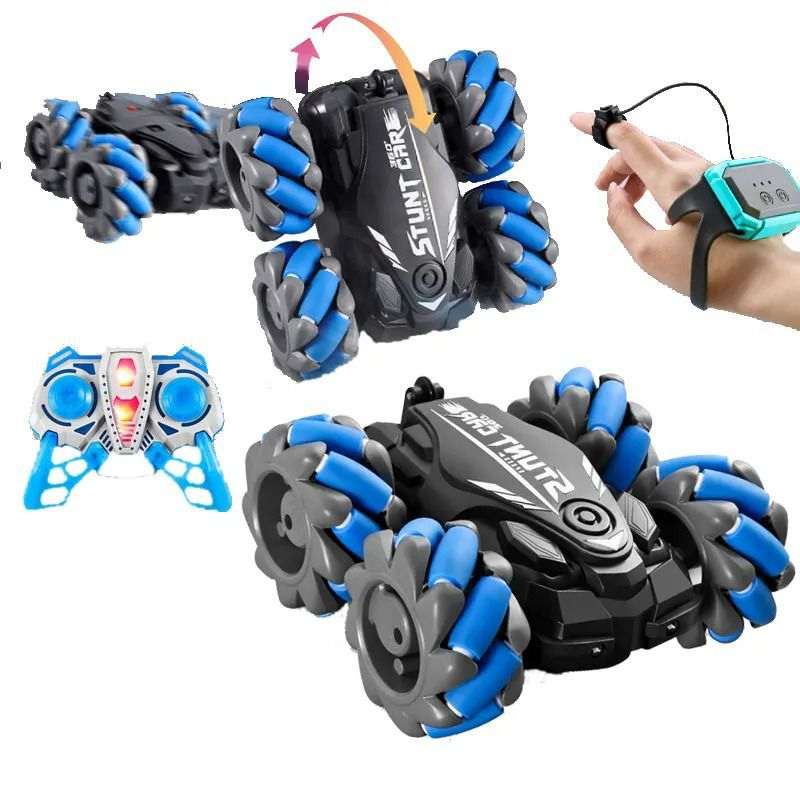 4WD RC Car With Gradient Light 2.4G Radio Remote Control Stunt Climbing Double-sided Flip Driving Car Electronic Toy