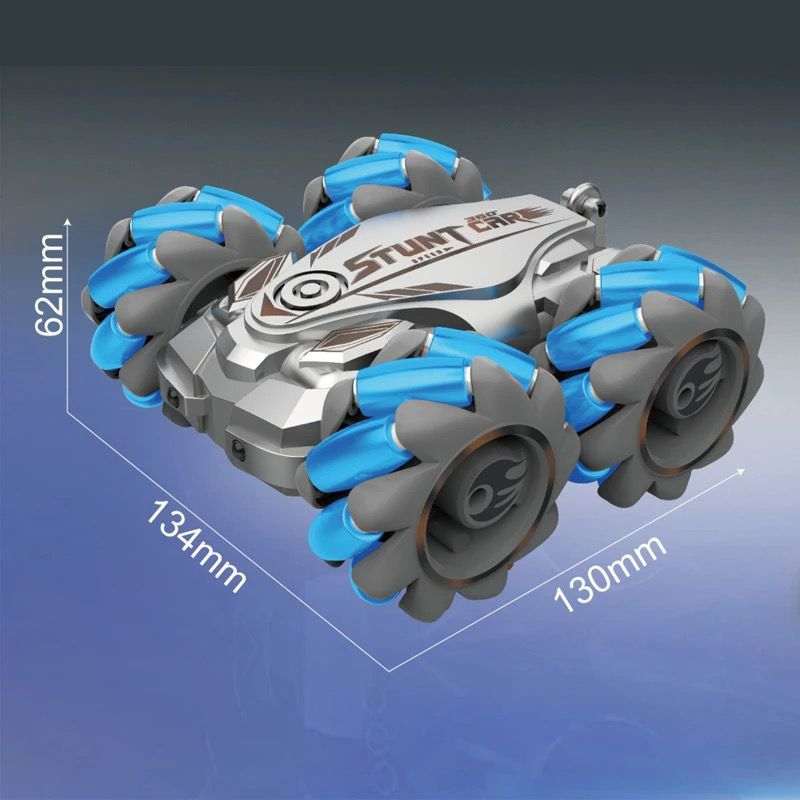 4WD RC Car With Gradient Light 2.4G Radio Remote Control Stunt Climbing Double-sided Flip Driving Car Electronic Toy