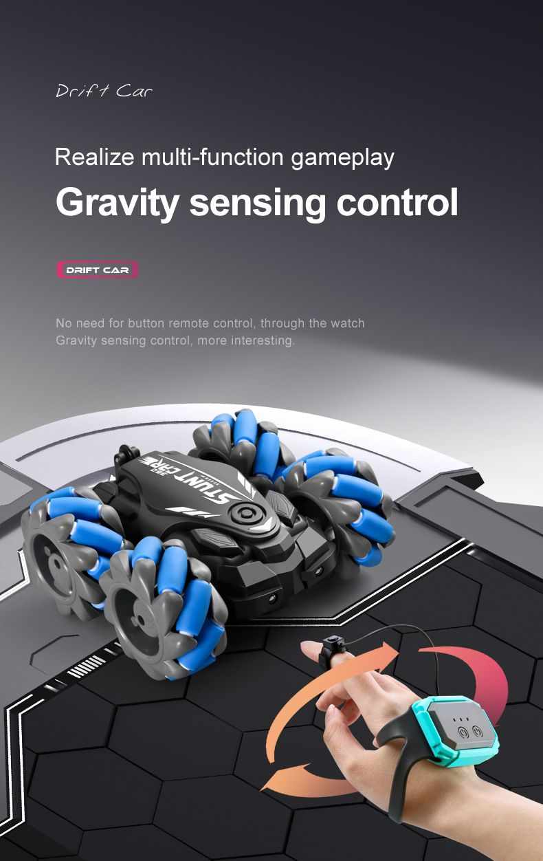 4WD RC Car With Gradient Light 2.4G Radio Remote Control Stunt Climbing Double-sided Flip Driving Car Electronic Toy