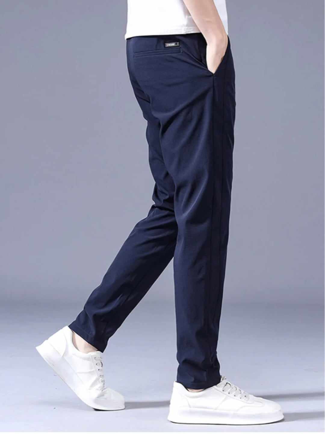 Mens Stretchable Easy Dry pants Breathable Straight-Leg Casual Pants Thin Quick-Drying Pant Blue 1pc