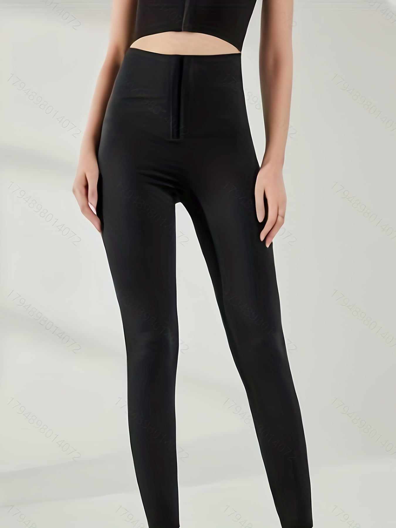 High Waist Body Shaper Stretch Pants 1pcs Black