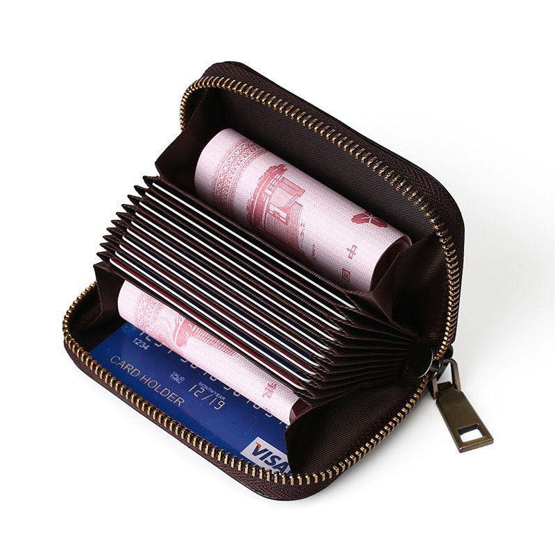 Bifold Wallet Card holder Cash Coin Wallet Multi Card Slots Mini Wallets Pu leather