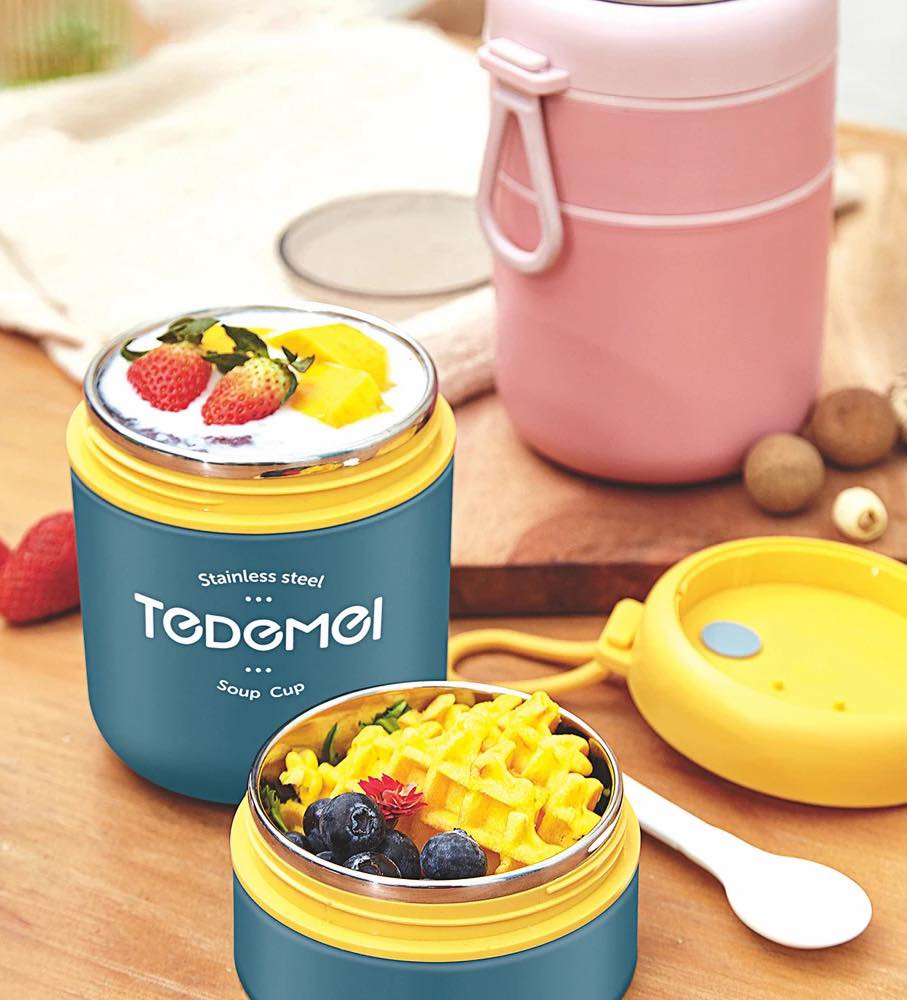 Mini Breakfast Cup Soup Cups Microwave Containers Kids Stainless Steel Bottle Food Jar Container Insulated Cup