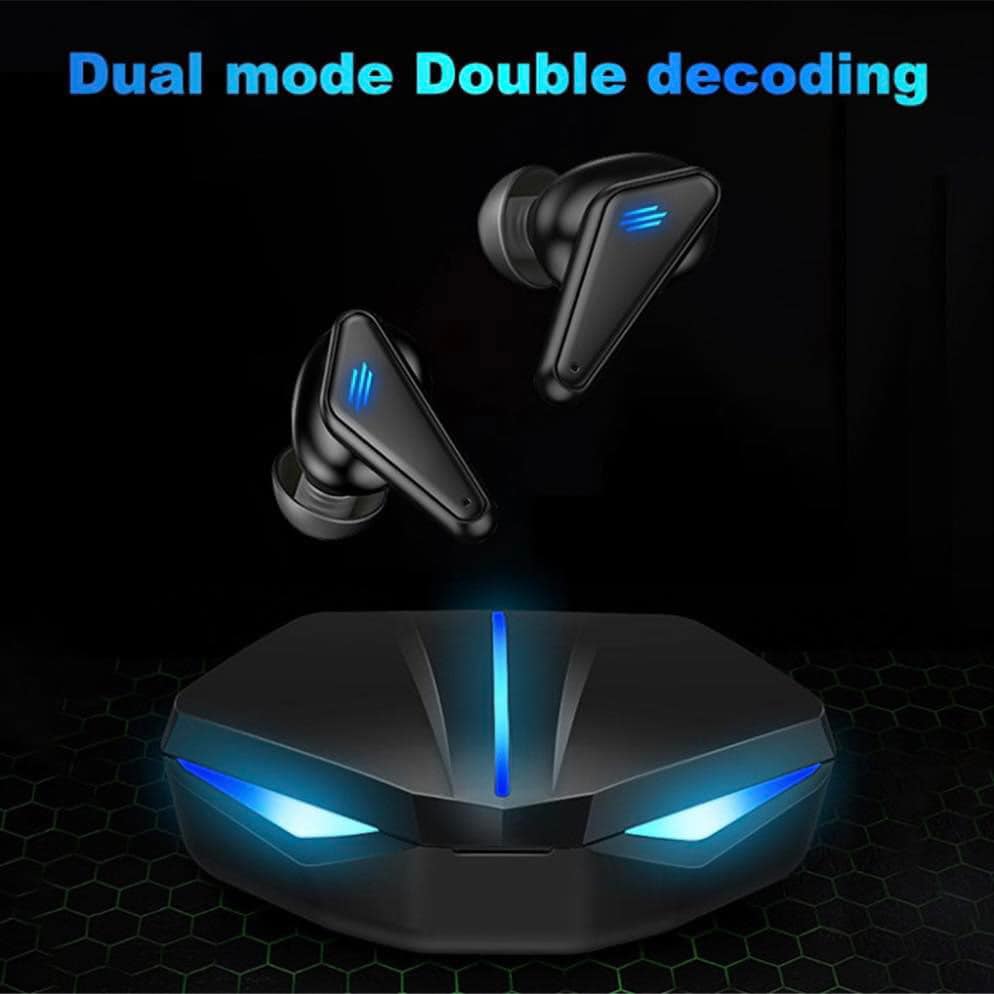 K55 Wireless Gaming Earbuds,65ms Low-Latency Bluetooth V5.0,3-Hole Noise Reduction Headphone,Dual-Mode TWS in-Ear Earbuds