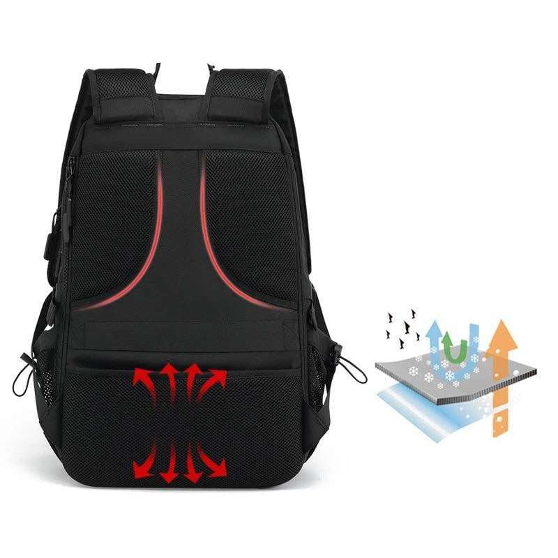 Super Large Capacity (80L) Men Shoulder Bag USB Charging Port Separate Shoe Compartment