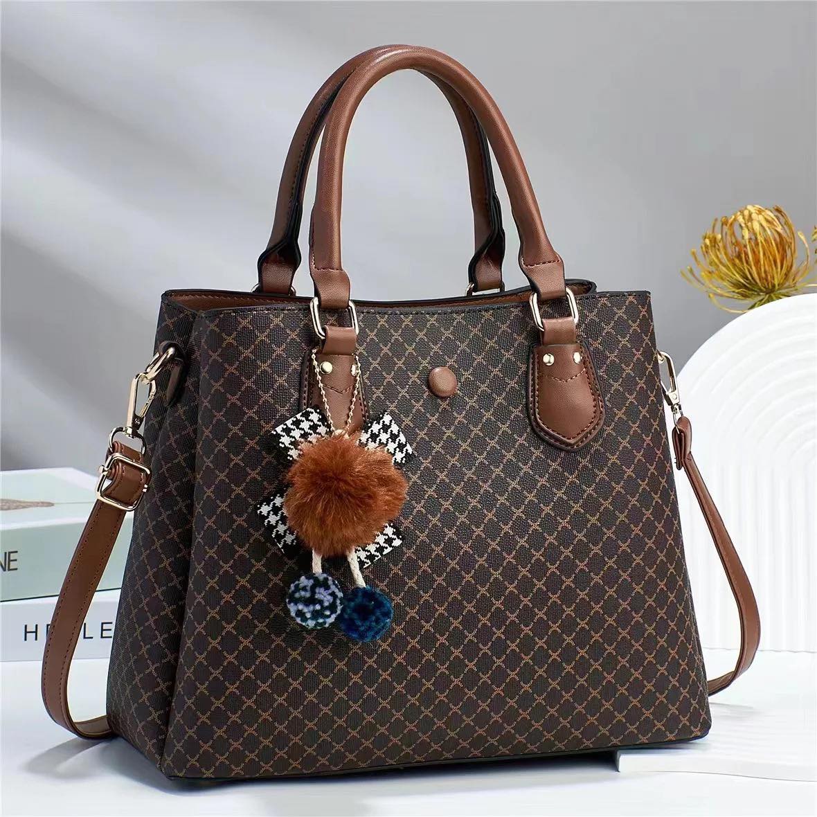 Women Handbag Top Handle Satchel Shoulder Bag Messenger Tote Bag for Women Brown