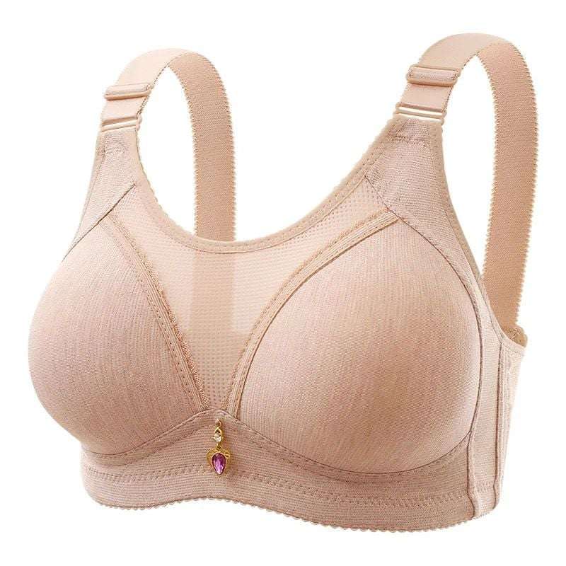 Ladies Plus Size Bra Seamless Solid Color T-Shirt Bras See Through Convertible Strap Bralette Unlined Cropped Tank Tops