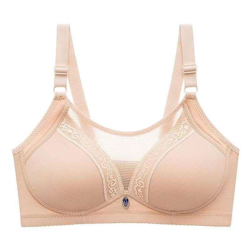 Ladies Plus Size Bra Seamless Solid Color T-Shirt Bras See Through Convertible Strap Bralette Unlined Cropped Tank Tops