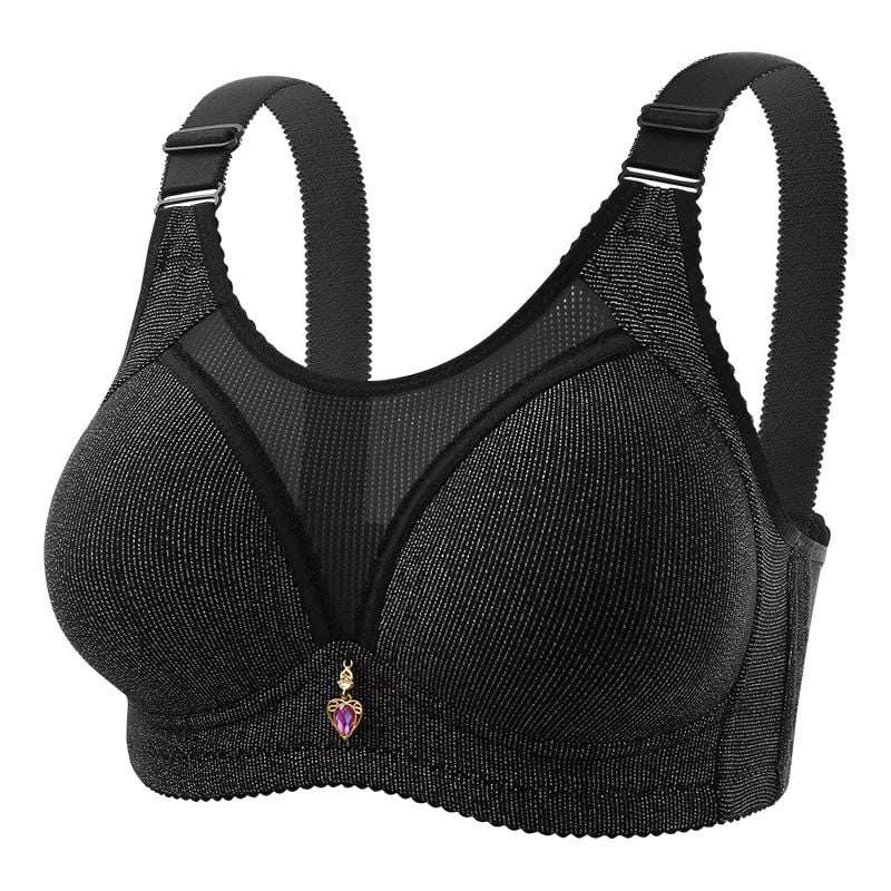 Ladies Plus Size Bra Seamless Solid Color T-Shirt Bras See Through Convertible Strap Bralette Unlined Cropped Tank Tops