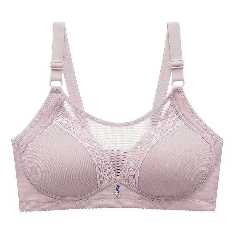 Ladies Plus Size Bra Seamless Solid Color T-Shirt Bras See Through Convertible Strap Bralette Unlined Cropped Tank Tops