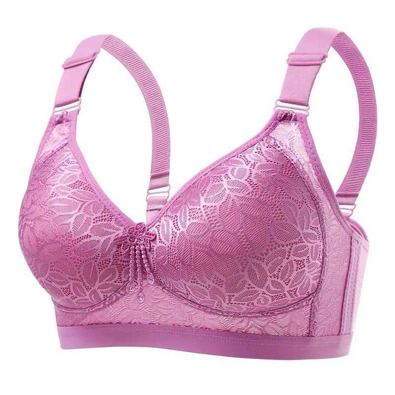 Plus Size Seamless Comfortable Breathable Collecting Underwear Bra for Women with Thin Cups