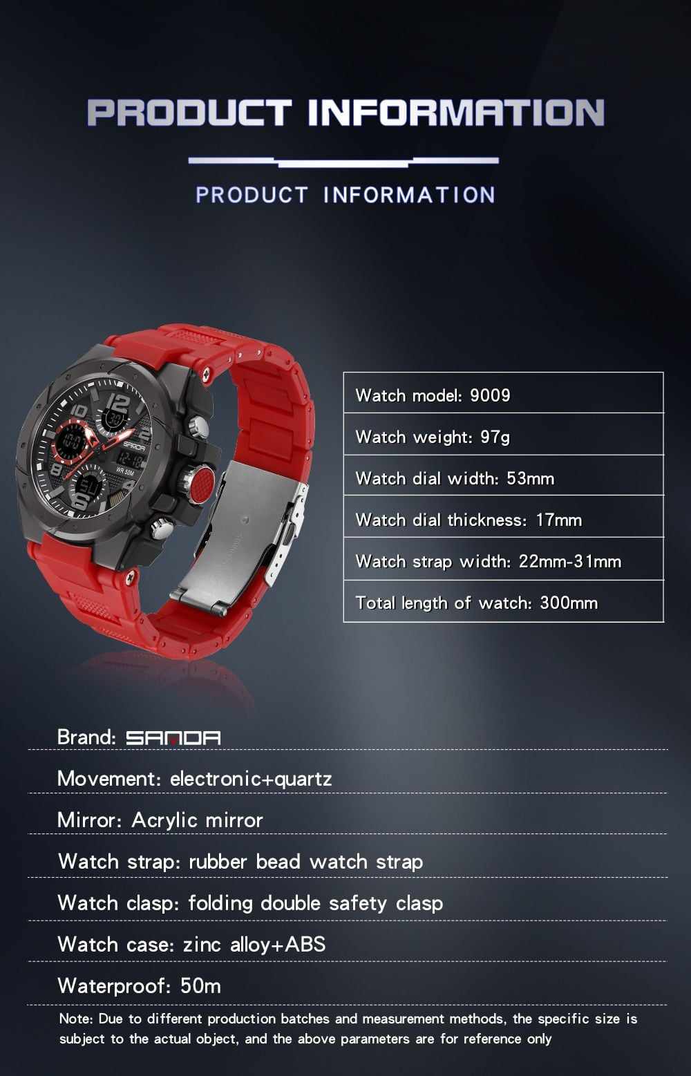 Mens Sports Watch Digital Watches Waterproof Digital Military Watches with Alarm Fashion Large Dial Watches