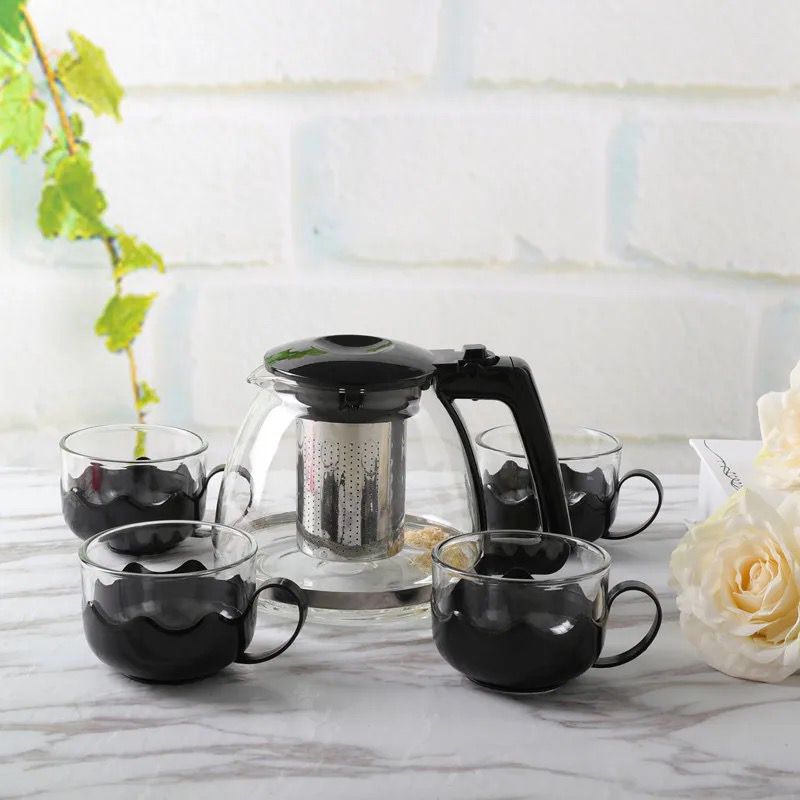 Multiple Heat Resistant Glass Teapot coffee pot With 304 Stainless Steel Infuser And Lid infusion tea pots