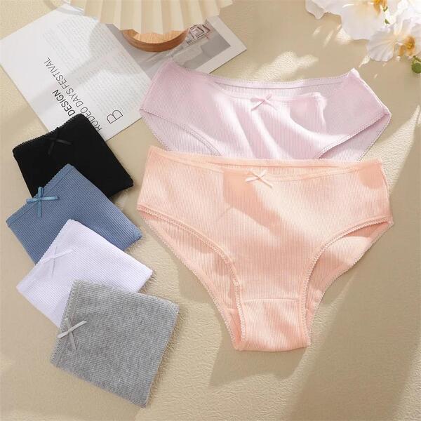 Hot Sell cute young girl Ladies Cotton Panties 6Pcs Set