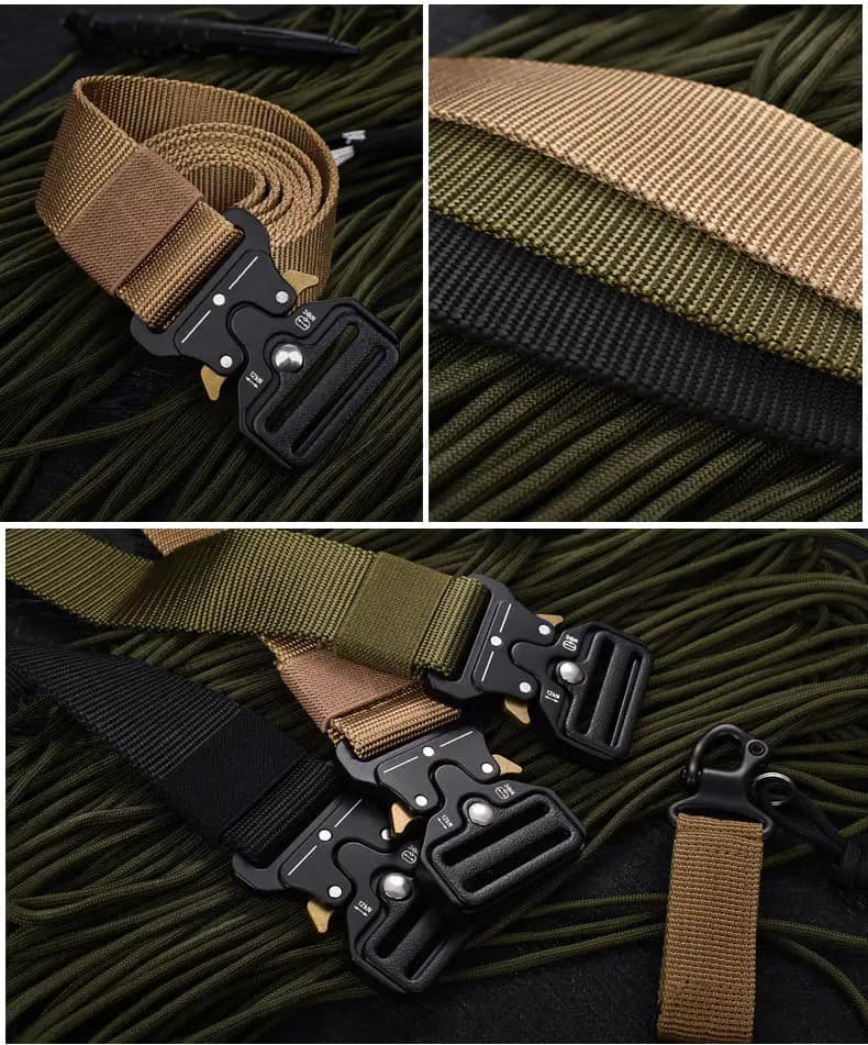 3.8cm Mens Tactical Belt Nylon Outdoor Sports Leisure Fabric Belt