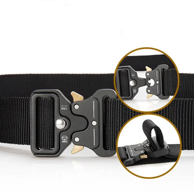 3.8cm Mens Tactical Belt Nylon Outdoor Sports Leisure Fabric Belt