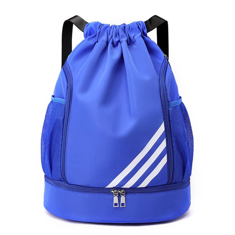 Gym Bag for Men and Women, Sport Ball Drawstring Bag with Shoe Compartment, Waterproof Backpack for Sports Girls and Boys