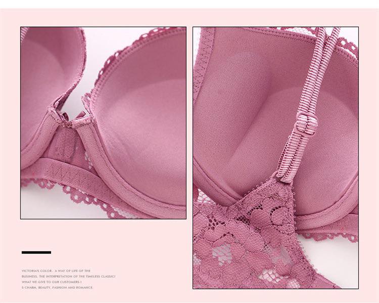 Push Up Bra and Brief  for 1Set Baby Pink