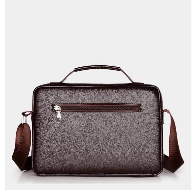 Men Briefcase PU Leather Business Messenger Shoulder Bag Retro Chic Handbag for Men Perfect for Travel Work and Office