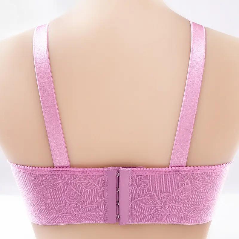 Plus Size Seamless Comfortable Breathable Collecting Underwear Bra for Women with Thin Cups