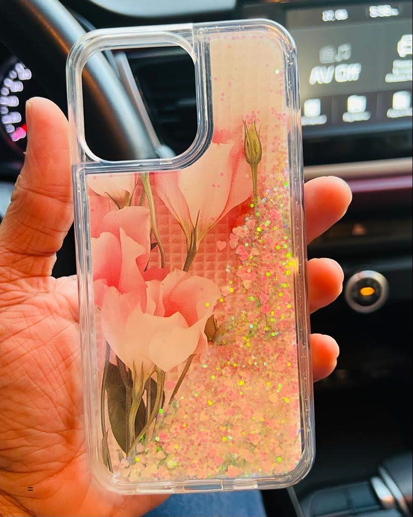 1012 Liquid glitter case  - IPHONE =