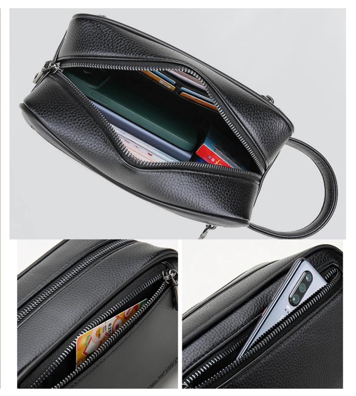 Mens Clutch Bag With Password Lock And Multiple Pockets, Handheld Bag For Phone And Accessories