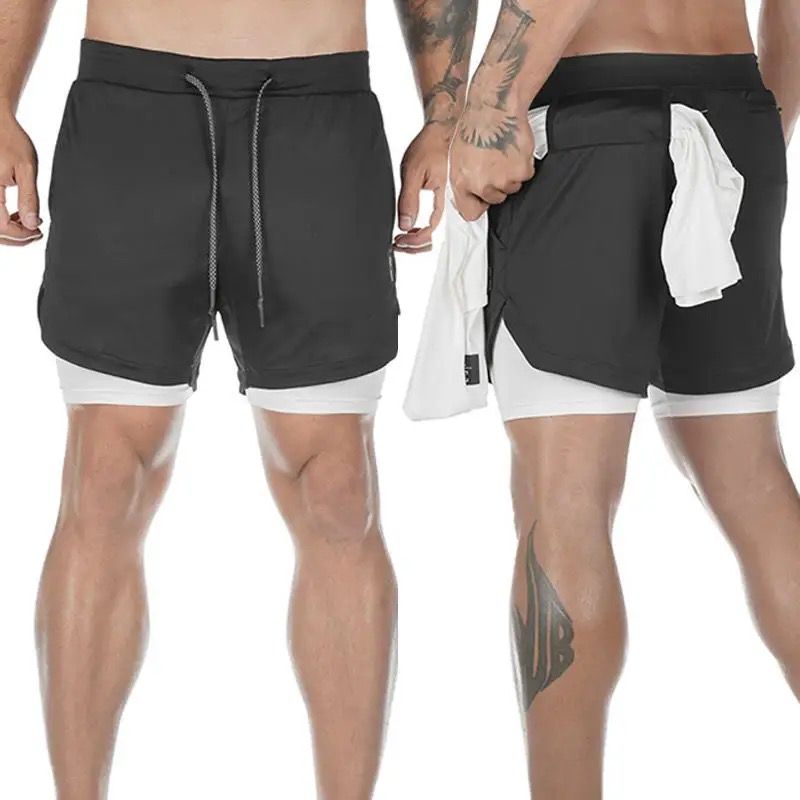 Double Layer Quick Dry Sports Shorts