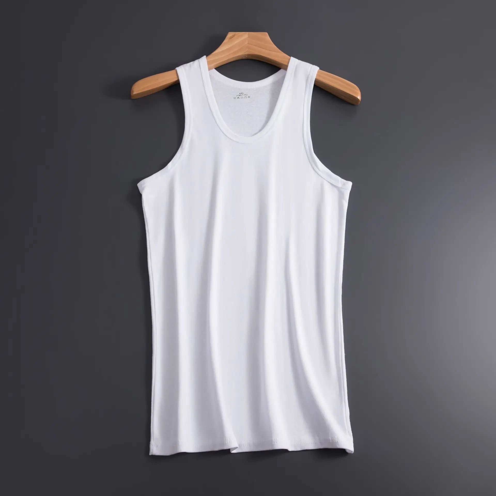 Men Muscle Vests Cotton Inner Sleeveless Tank Tops Solid Muscle Vest Shirts O Neck 3pcs (black white grey)