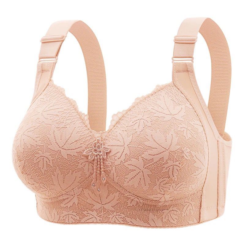 Plus Size Bras for Women Comfortable Sexy Large Thin Non Steel Ring Gathering Anti Drop Bra Large Breasts Bras