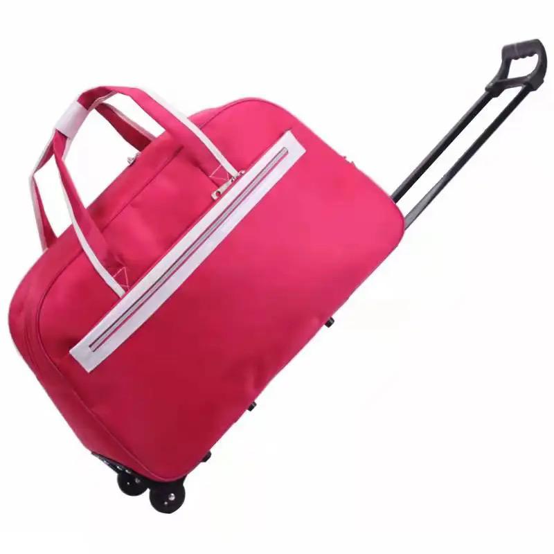 Luggage Bag Travel Duffle Trolley Bag Rolling Suitcase Trolley Women Men Travel Bags With Wheel Carry-On Bag Foldable