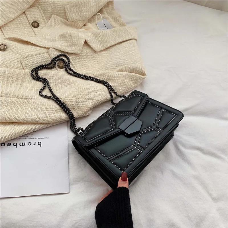 PU Leather Messenger Bag Womens Simple Shoulder Bag Womens Luxury Small Handbag