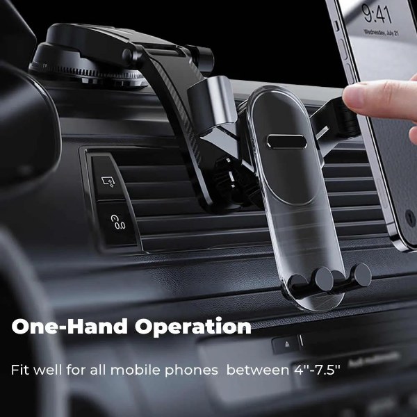 Car Mobile Phone Holder Transparent Car Navigation Mobile Phone Gravity Type Waterfall-Type Suction Cup