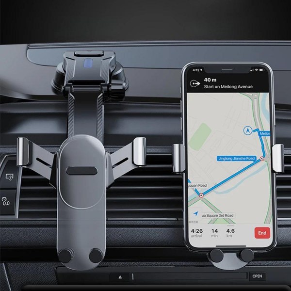 Car Mobile Phone Holder Transparent Car Navigation Mobile Phone Gravity Type Waterfall-Type Suction Cup