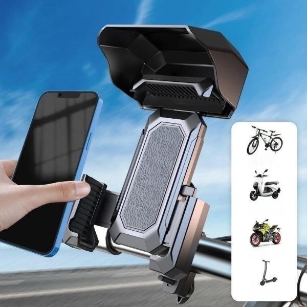 Shading Anti-Shake Function Phone Holder Bicycle Quick Install Motorcycle Phone Mount