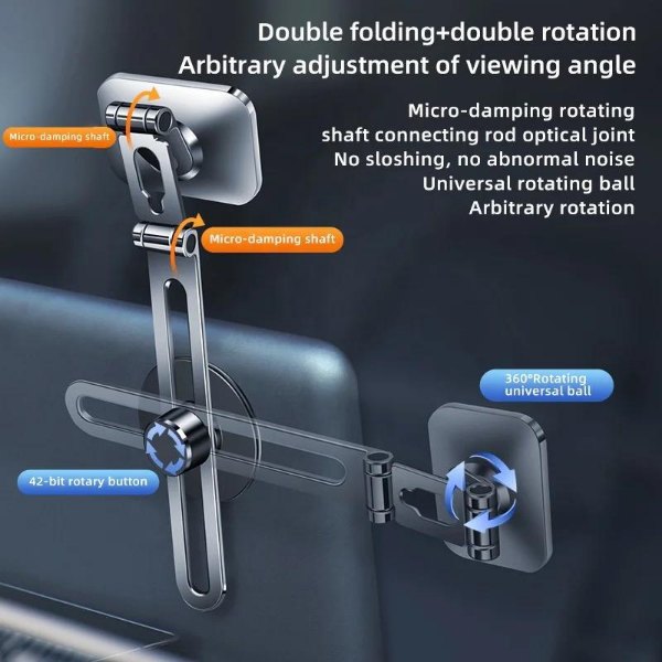 Car Smartphone Holder, Magnet, Super Strong Magnet, 360 Adjustable, Aluminum Alloy Material, Easy Installation