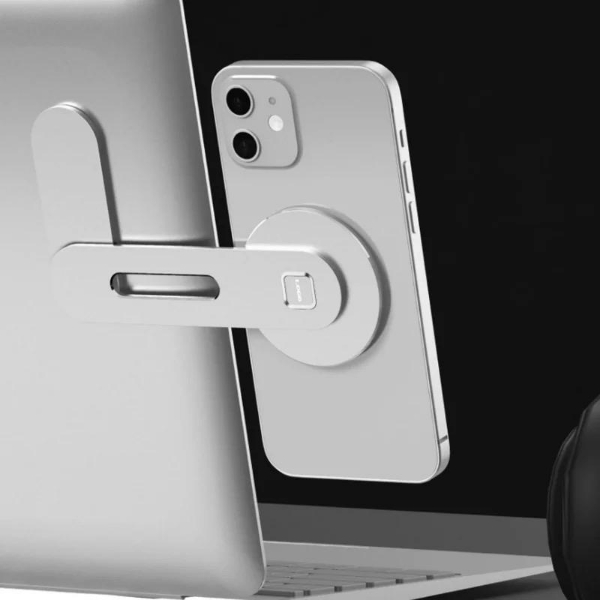 Magnetic Phone Holder for Laptop Designed for MagSafe Monitor Side Mount Computer Expansion Bracket