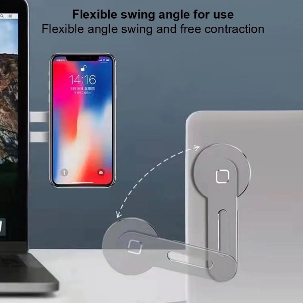 Magnetic Phone Holder for Laptop Designed for MagSafe Monitor Side Mount Computer Expansion Bracket