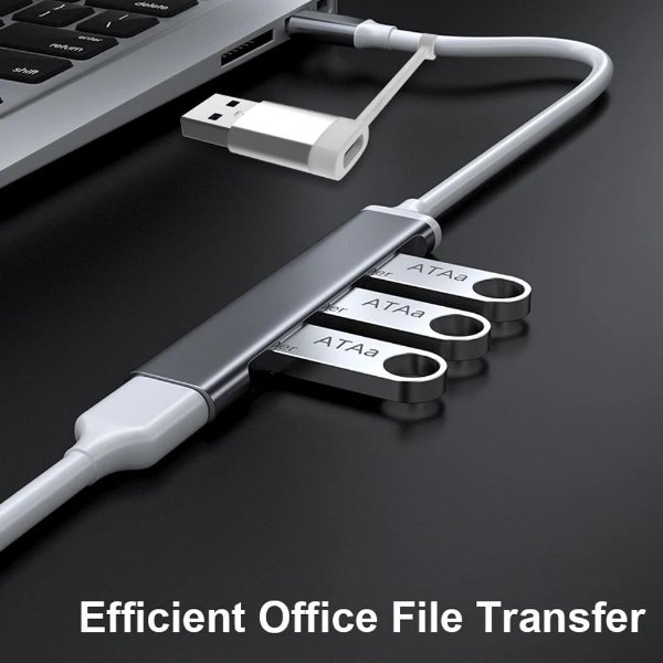 USB Hub 4 in 1 Multifunction High Speed Driver Free Heat Dissipation Fast File Transfer Portable Type C Docking Station