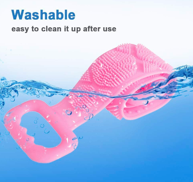 Silicone Body Scrubber Body Brush Belt Silicone Bath Body Brush Silicone Bath Towels,Back Massage Bath Brush