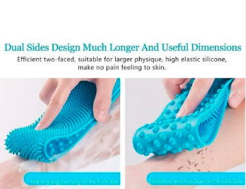 Silicone Body Scrubber Body Brush Belt Silicone Bath Body Brush Silicone Bath Towels,Back Massage Bath Brush