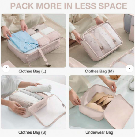 Storage Bags 9PCS Set Travel Organizer Suitcase Packing Set Storage Cases Portable Luggage Organizer Clothes Shoe Tidy Pouch Bag