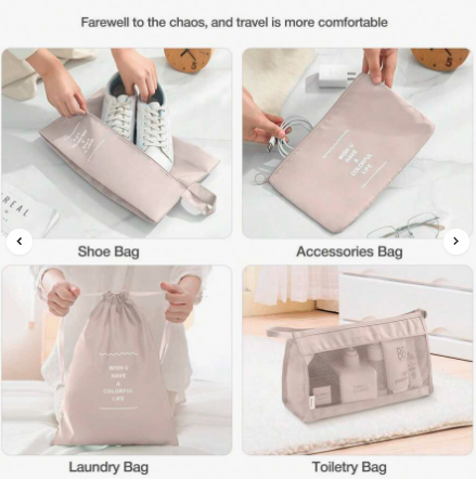 Storage Bags 9PCS Set Travel Organizer Suitcase Packing Set Storage Cases Portable Luggage Organizer Clothes Shoe Tidy Pouch Bag