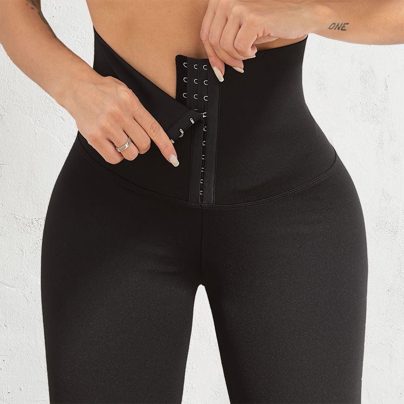 High Waist Body Shaper Stretch Pants 1pcs Black