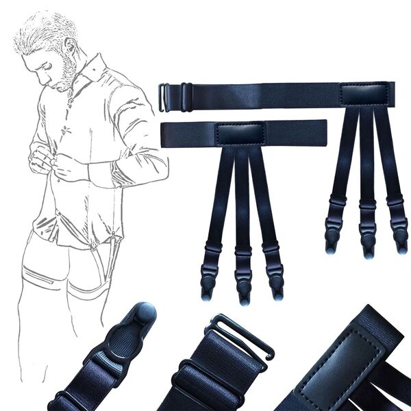 Elastic Shirt Holders - Garters Suspenders Braces For Shirts