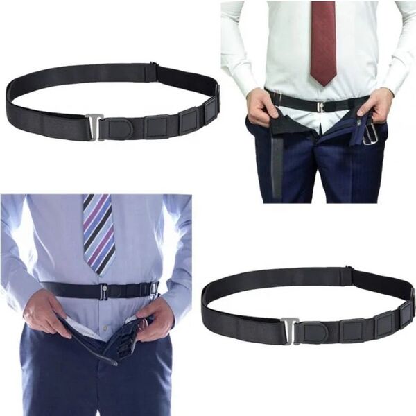 Unisex Shirt Tucker Stays Lock Belt Strap Adjustable Elastic Wrinkle-Free Non-Garters Stay Clamps holder Keeps