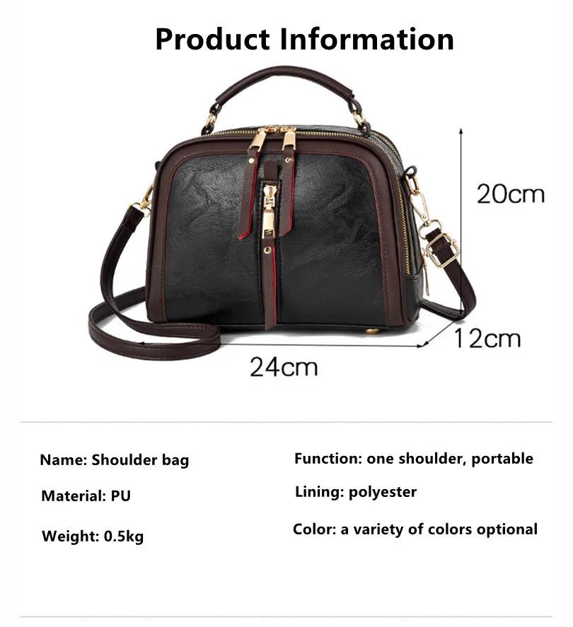 Crossbody Bags For Women PU Leather Ladies Fashion Solid Color Bag Female Shoulder Bag